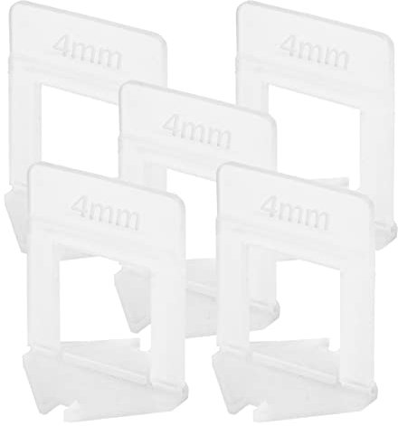 Lantelme Fliesen Nivelliersystem 100 Stück 4mm XXL Zuglaschen 1 bis 4mm Fugenbreite Fliesen Höhe 13-22mm Fliesenverlegehilfe Laschen