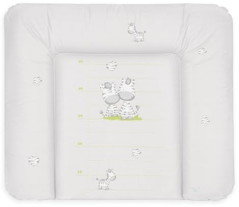 Ceba Baby® Wickelauflage - weiche Wickelunterlage - Baby Wickeltischauflage - 85x72 cm - Abwaschbar - OEKO-TEX® Standard 100 - Made in EU - Grau Zebra - 85 x 72 cm
