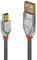 Lindy 36634 - Cable USB (5 m, USB A, Mini-USB B, 2.0, 480 Mbit/s, Gris)