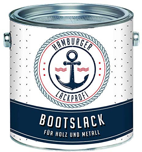 Hamburger Lack-Profi - Barniz para barcos (mate, para madera y metal, RAL 2002, 2,5 L)
