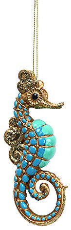 Comfy Hour Under The Sea Collection Ozean-Wildtier-Seepferdchen-Ornamente, Sommerdekoration, Kunstharz, 15,2 cm