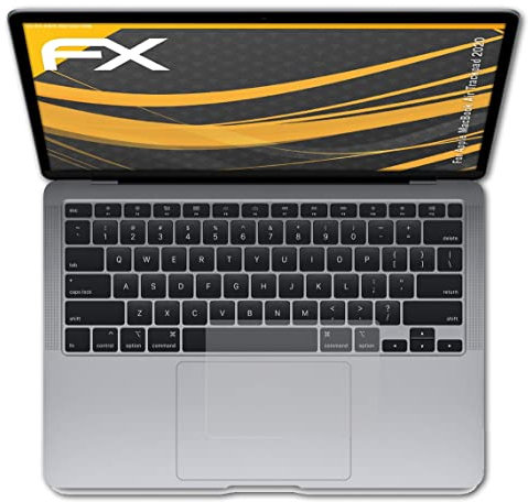 atFoliX Panzerfolie kompatibel mit Apple MacBook Air Trackpad 2020 Schutzfolie, entspiegelnde und stoßdämpfende FX Folie (2X)