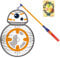 HHO Star Wars BB-8 BB-Astromechdroide Laternenset : LED Laternenstab Leuchtstab + Ballonlaterne