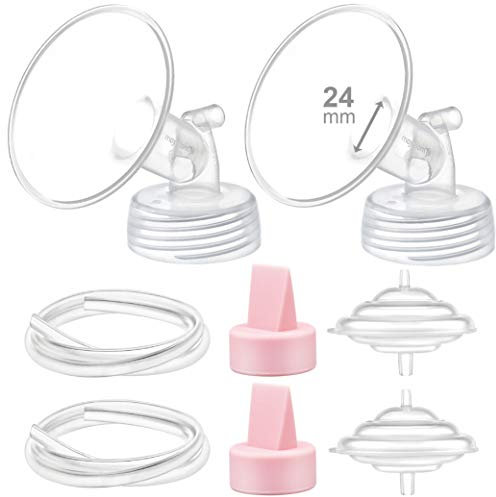 Maymom Pump Part Compatible with Spectra S2 Spectra S1 9 Plus Breastpump Not Original Spectra Replacement Pump Part 24mm Spectra Flange Spectra Duckbill Valve Pink