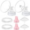 Maymom Pump Part Compatible with Spectra S2 Spectra S1 9 Plus Breastpump Not Original Spectra Replacement Pump Part 24mm Spectra Flange Spectra Duckbill Valve Pink
