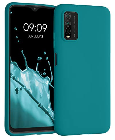 kwmobile Housse Compatible avec Xiaomi Redmi 9T Coque - Housse de téléphone Protection Souple en Silicone - pétrole Mat