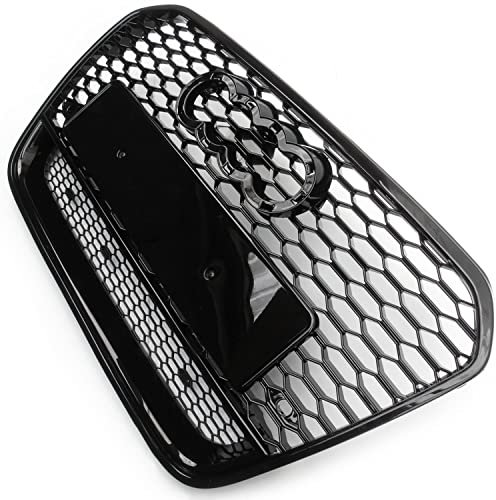 UNDERGROUND PARTS Aftermarket RS Style Honeycomb Front Bumper Grille to fit for Audi A6