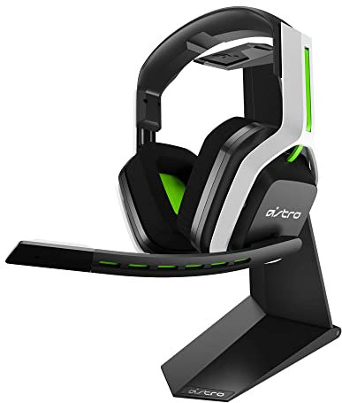 ASTRO Gaming A20 Wireless Headset + Logitech ASTRO Gaming Folding Headset Stand - White/Green