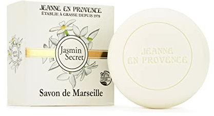 JEANNE EN PROVENCE - Savon Solide Corps & Mains - Parfum Jasmin Secret - Nettoie, Adoucit & Parfume - Savon de Marseille - 95% d'Ingrédients d'Origine Naturelle - Fabriqué en France à Grasse