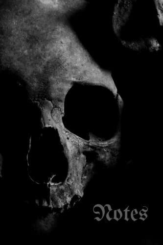 Skull and Bones notepad. Gothic Inspired Skull notebook. 150 Page Goth Note Pad. Blank Lined Note Book.: Dark Themed Skull and Bones 150 Page Blank Lined Notepad with Skulls on each interior page.