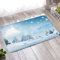 Banemi Fußmatte Personalisiert, Waschbarer Teppich 40X120cm Blau Winter Themenorientiertes Schneeflocken Muster Heimtextilien