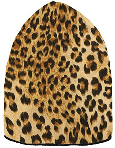 YOUJUNER Beanie-Mütze Leopardenmuster Winter Mütze für Herren und Damen, Warme Beanie Knit Cuffed Weiche Cuffed Hat Unisex-Mütze Watch Thermo Strickmütze Laufmützen Sportmütze