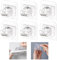 ZYNERY 6 Pièces Support de Rideau sans Perçage, Adhesifs Support Tringle Rideaux, Crochets Rideau sans Perçage pour Tringles à Rideaux, Barres à Serviettes, Salles de Bains, Cuisines