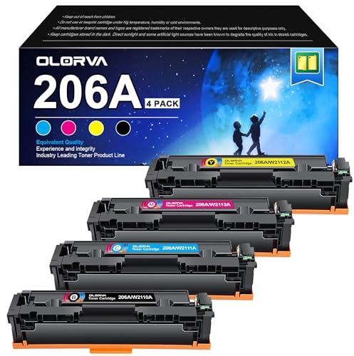 206A Compatible wiht HP 206A Toner Cartridge 4 Pack MFP M283fdw