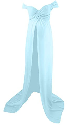 Embarazada Pantalones maternidad Camiseta Vestido Mujer Mujeres Mujeres fuera del hombro Embarazadas Fotografía Sexy Vestido Largo de Lactancia con Volantes Vestidos Largos Embarazo Verano Dormitorio,