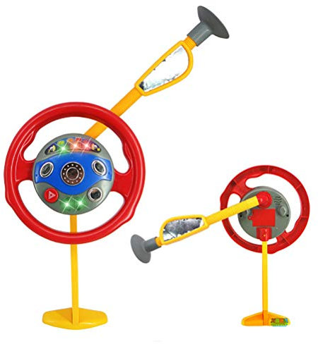 Ozgkee Kinder Elektronischer Rücksitz Fahrer Autositz Lenkrad Kinder Lustiges Fahrspielzeug Kindertagsgeschenk (Wie Gezeigt)