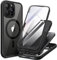 TIESZEN Magnetic for iPhone 15 Pro Max Case, Compatible with MagSafe, Built-in Privacy Screen Protector and Camera Protection, Anti Spy Full Body Dustproof Shockproof Hard Phone Case 6.7, Black