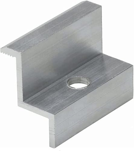 NAKA 50x Endklemme PV Solarpanelen Alu Silber Photovoltaik Randklemme Montageschiene-Zubehör Modulhöhe 30mm Solarmodul-Klemme zur Montage von Aluminiumprofilen 50mm