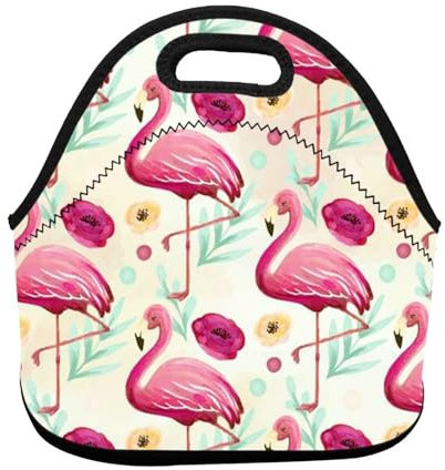 Sac à déjeuner isotherme imprimé flamant rose, parfait pour homme et femme, travail, bureau, pique-nique, camping, plage