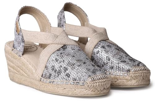 TONI PONS Alpargata para Mujer en Tejido de algodón - Triton - Noche, 39 EU