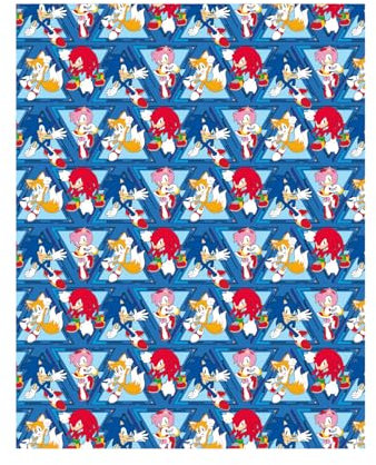 Danilo: Sonic Geschenkpapier – 4 m Sonic the Hedgehog personalisiertes Geschenkpapier