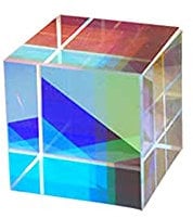 MIFANI Optisches Glas-Dreiecksprisma, optisches Glaswürfelprisma, RGB-Dispersionsprisma for Physik und Dekoration, gleiche 4 Größen optional, 4 x 4 x 4 cm, 45 x 45 x 45 mm (Size : 50x50x40mm)