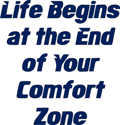 Rakelfix Life Begins at The end of Your Comfort Zone Aufkleber ca.20 cm Autoaufkleber,Wandtattoo, Waschanlagenfest, Profi-Qualität, Decal,Sticker