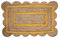 Fisura – Juteteppich 70 x 45 cm. Türmatte mit modernem Design. Fußmatte für Innen- und Außenbereich. Moderne originelle Fußmatte. Gelber Jutefußabtreter.