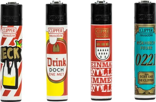 Clipper Feuerzeug 4er Set: (Koelsch)