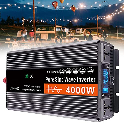 Onduleur à Onde sinusoïdale Pure 4000 W 5000 W 6000 W 12 V 24 V 48 V 60 V à 220 V Convertisseur Haute Puissance pour Voiture, pour réfrigérateurs, Automobiles, Fours à Micro-Ondes, équipements médica