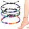 3 Pièces Bracelet cheville femme, Bracelet surfeur set hommes et femmes, Bracelet de cheville pour hommes et femmes, boho hippie, accessoires de plage et de festival, fabriqués à la main