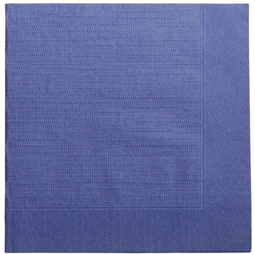 DUNI Serviette Nr. 154672, Tissue, Dunkelblau, 4-lagig, 1/4-Falz, 40 x 40 cm, 50 Stück