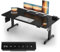 Devoko Höhenverstellbarer Schreibtisch mit 2 Motoren，25mm Einteilige Tischplatte, 200x80 cm Mobiler Elektrisch Computertisch mit Kabel Management, Schwarz - Perfekte Ergonomie für Dein Büro