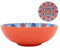 Orange Ceramic Bowl Tuscany Mediterranean Ethnic Bohemian Style 26cm Dia