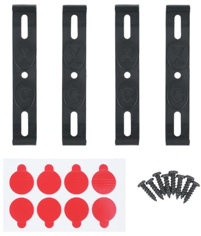Mikqky 4 Pieces Unframed License Plate Holder, European Number Plate Holder, Invisible License Plate Holder, Car License Plate Clip Without Frame, Front Rear License Plate Holder, Car Rear License