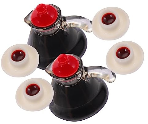 Warmhm 2 Sätze Mini-Kaffeekanne Miniatur Dollhouse playmobile puppenhauszubehör minikaffeemaschine Mini Kaffeekanne wasserkocher kaffeetassen Mini-Hausmöbel-Stütze kleine Kaffeekanne Harz