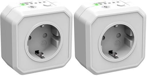 ANSMANN Timer Steckdose -Schaltbare, kompakte Energiespar Steckdose mit Countdown Timer für innen, Weihnachtsdeko, kein Standby Verbrauch, weiß, 2500W (Packung mit 2)