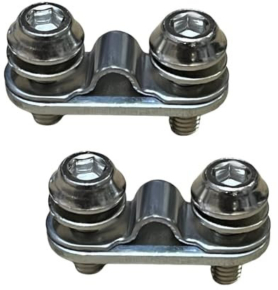 perfk Lot de 2 plaques de Fixation pour Garde-Boue de vélo avec vis, Pince de Fixation Professionnelle de 3,2 cm de Long, en Acier Inoxydable