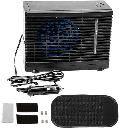 Tragbare Klimaanlage für Auto - 12V Kühlgerät mit Wassertank | Klebermontierte kompakte AC-Maschine für Fahrzeuge, Autoreisen, Pendeln, Innenschlafzimmer, Camping oder kleine Kellerräume