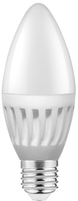 GTV LED Kerzenlampe C37 E27 10,0W 1000lm 3000K Warmweiß 230V 160° Keramik Kerzenform Glühbirne