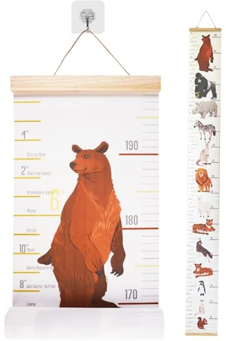 Dekorinex Kinder Messlatte, 195cm x 20cm Baby-Wachstumstabelle