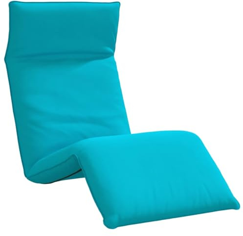 Yisssmeng Bodenstuhl klappbar, Bodensessel mit 5 verstellbaren Positionen, gepolsterte Liege für Meditation und Freizeit, Oxford-Gewebe Türkis 175x54x8,5 cm