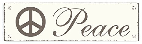 SCHILD Türschild « PEACE » Shabby Vintage Holzschild Dekoschild Dekoration home accessoires Heim Hippie