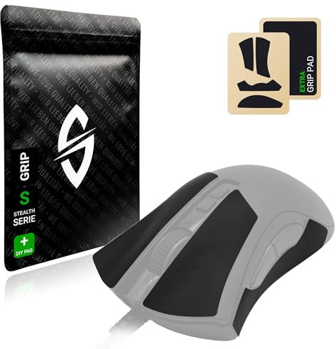 SensoryBoost Grip Tape para Razer DeathAdder V2 Pro Gaming Mouse (+ Grip Pad) Antideslizantes, absorbentes del Sudor, ultrafinas (0,5 mm) y sin residuos - Accesorios para Ratones de Juego