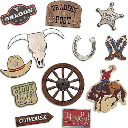 amscan 190640 Deko-Ausschnitte Western-Papier