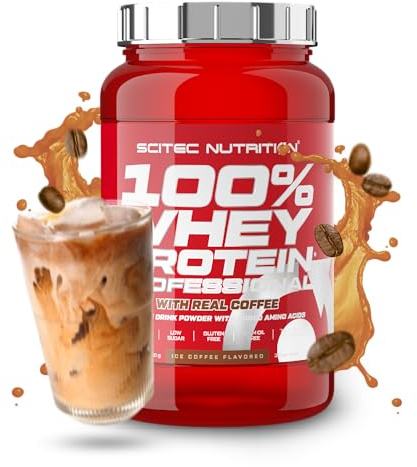Scitec Nutrition 100% Whey Protein Professional - Whey Protein Complex | From concentrate and isolate - with digestive enzymes - for muscle building - 920 g, Ice coffee