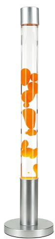 Licht-Erlebnisse XXL Lavalampe Groß Stehlampe Retro Lampe Orange 76 cm mit Kabelschalter warm aktiv stimmungsvoll. Vulkan Lampe