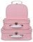 Jewelkeeper - Pappkoffer, Satz von 3 - Storage Geschenkboxen für Geburtstag, Hochzeit, Kinderzimmer, Büro Dekoration, Displays, Spielzeug, Fotos - Rosa Aufbewahrungsboxen