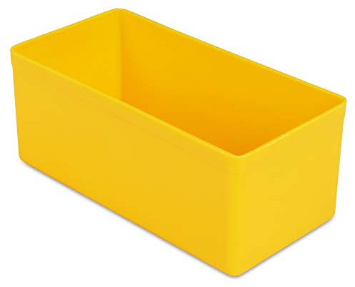 1a-TopStore 10 STK. Einsatzkästen Einsatzboxen Schubladen-Einsatzkasten Sortierboxen, 32 Größen, 5 Farben (gelb, 108x54x45 mm)