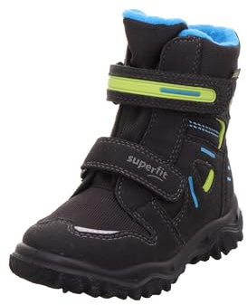 Superfit 3-09080 Kinder Jungen Gore-TEX® Winterstiefel aus Velourslederimitat, Groesse 30, schwarz/türkis